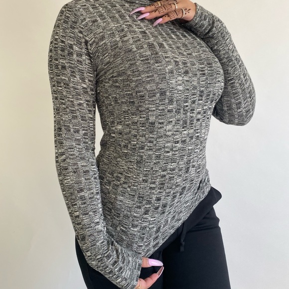 Grey marled light turtleneck - Picture 4 of 4